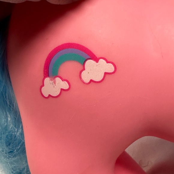 Vtg Gi Go Pony Wonderland Large Unicorn Pink blue horn Rainbow Cutie Mark READ - Picture 14 of 14